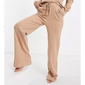 Missguided Loungewear Wide Leg Pants in Camel